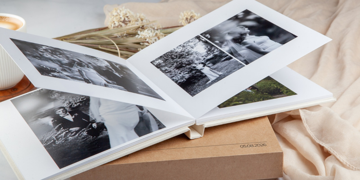Loxley Colour's Essential Album -  wedding album with black and white photographs